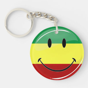 Drapeau heureux rond brillant de Rasta