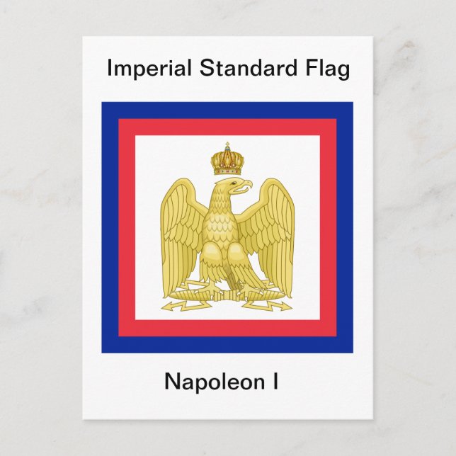 Drapeau impérial standard Napoléon I Carte postale (Devant)