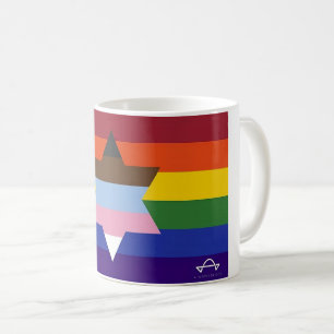 Drapeau inclusif juif - Mug de café