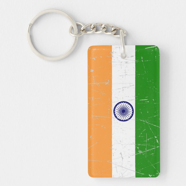 Drapeau indien éraillé et rayé (Devant)