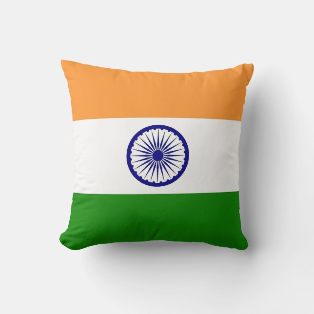 Drapeau indien sur le Coussin américain MoJo (Recto)