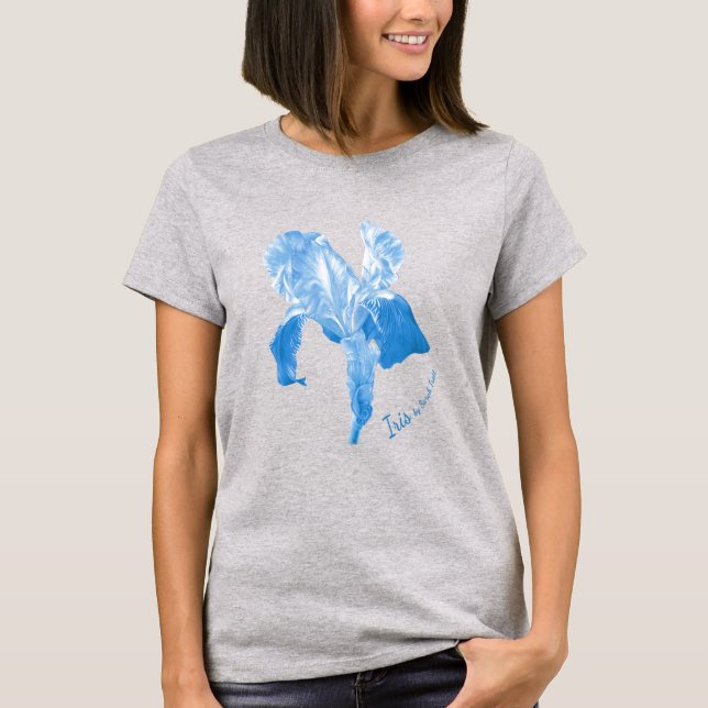Drapeau Iris art ciel bleu teinte t-shirt (Devant)