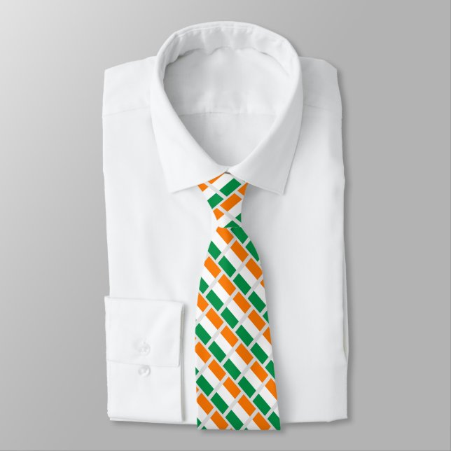 Drapeau irlandais coutume cravate motif irlandais (Attaché)