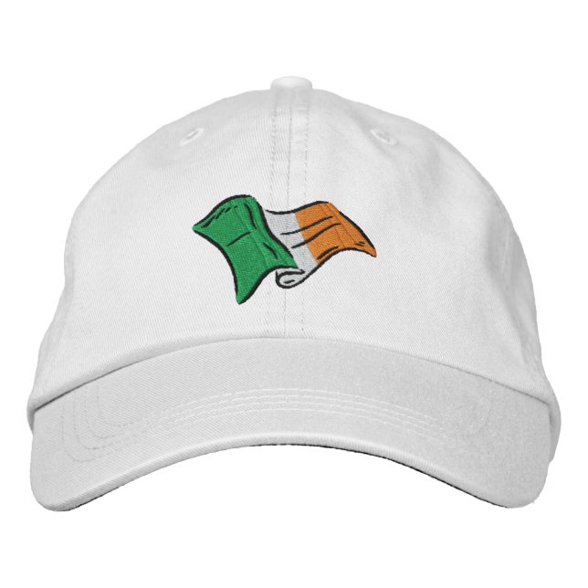 Drapeau irlandais d'Irlande brodé sur un casquette (Devant)
