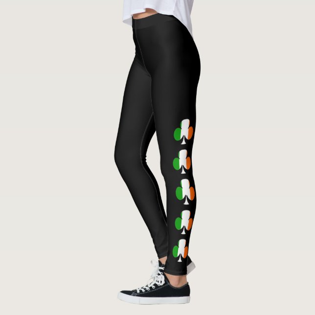 Drapeau irlandais Shamrocks Leggings (Gauche)