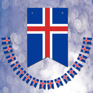 Drapeau islandais & fête Bannières islandaises / m