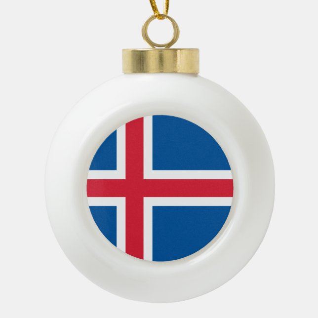 Drapeau Islande - ornement (Devant)