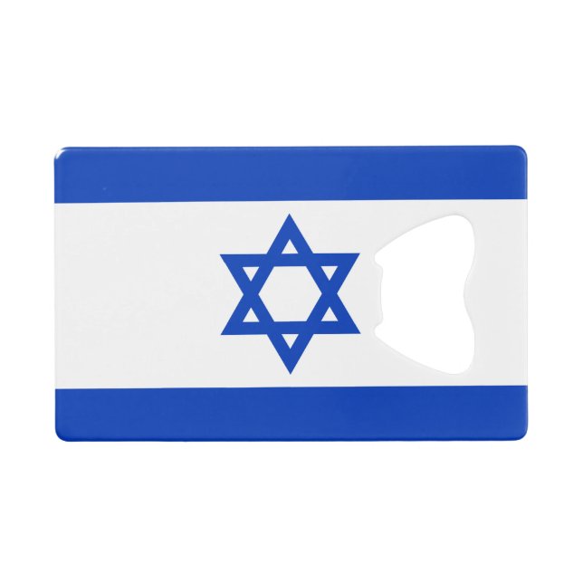 Drapeau Israël Carte de crédit Bottle Opener (Devant (Horizontal))
