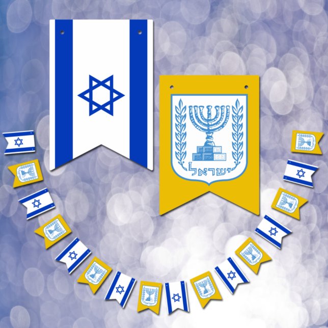 Drapeau Israël, Menorah Bannières Israël / Mariage (Créateur téléchargé)