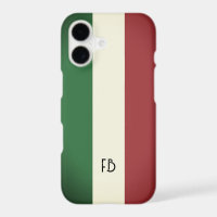 Drapeau italien de style rétro personnalisé avec m