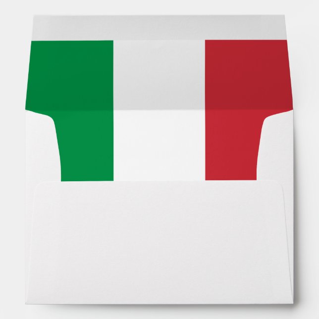 Drapeau italien des enveloppes recouvertes de tric (Dos (Bas))
