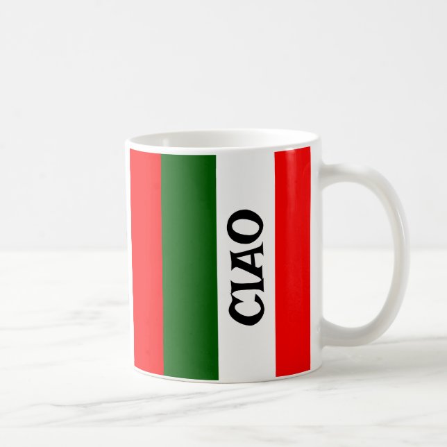 Drapeau italien Design Café Mug (Droite)