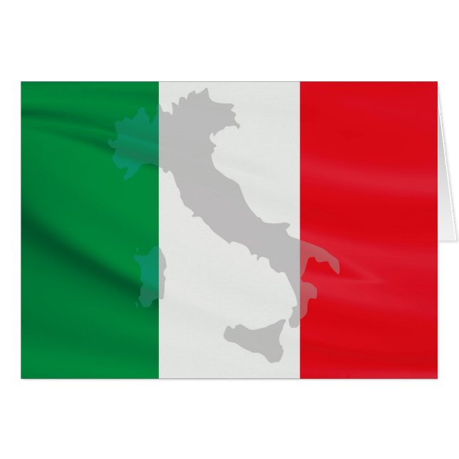 drapeau italien et Italie (Devant horizontal)