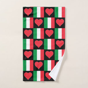 Drapeau italien et Motif de coeur Fun Italie Pride