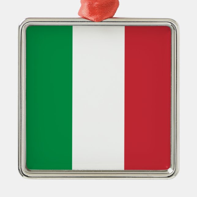 Drapeau italien (Italie) Ornement en céramique (Devant)