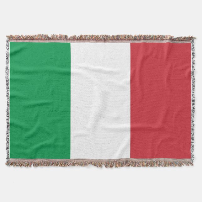 Drapeau italien tissé jeter la couverture | Italie (Devant)