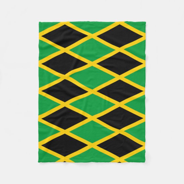 Drapeau Jamaïcain Fleece Jetez la couverture (Devant)