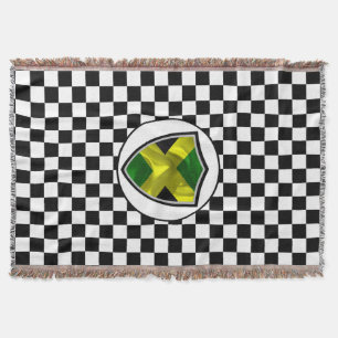 Drapeau jamaïcain jetez une couverture