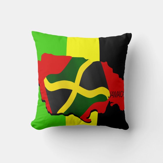 Drapeau jamaïcain mojo coussin (Recto)