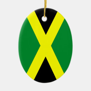 Drapeau jamaïcain ornement ovale