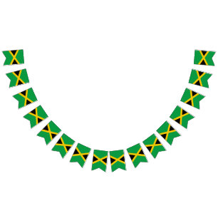 Drapeau jamaïcain vert noir