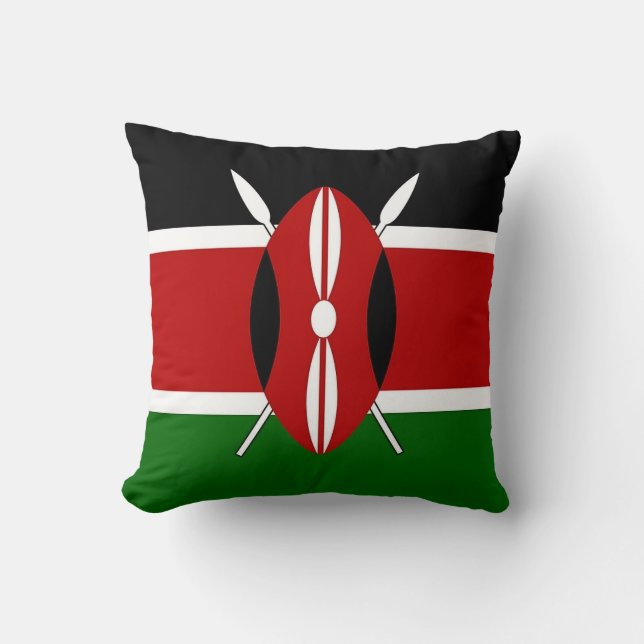 Drapeau Kenya Coussin américain MoJo (Recto)