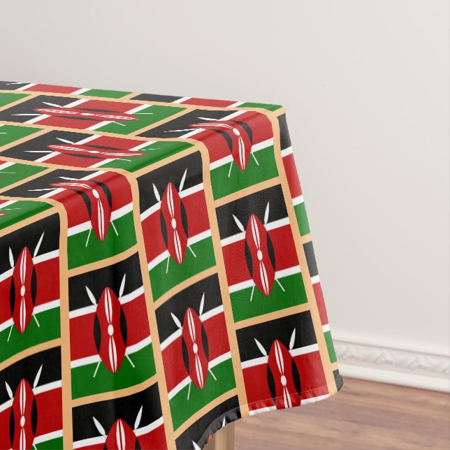 Drapeau kényan et nappes à manger kényanes déco Af (In Situ)