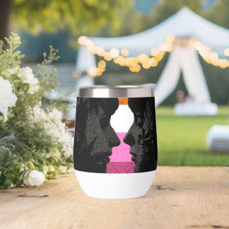 Drapeau lesbien avec deux silhouettes de femme