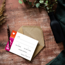 Drapeau lesbienne romantique rayures mariage RSVP