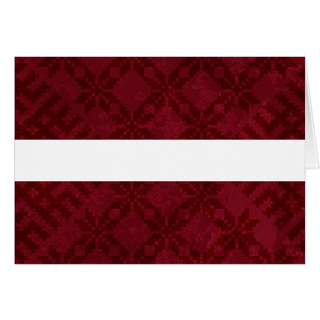 Drapeau letton avec Motif Auseklis (Devant horizontal)