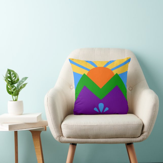 Drapeau Manitou Springs sur le Coussin américain M (Chaise)