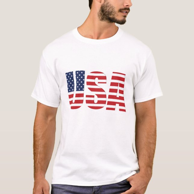 Drapeau masculin T-shirt USA (Devant)