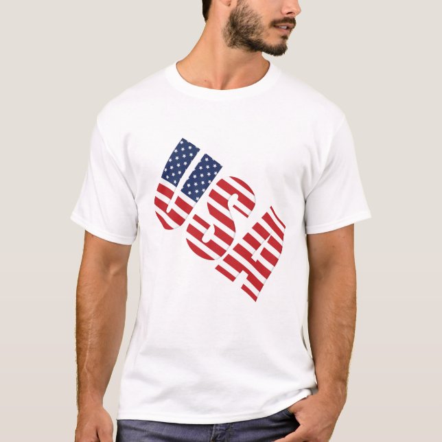 Drapeau masculin T-shirt USA (Devant)