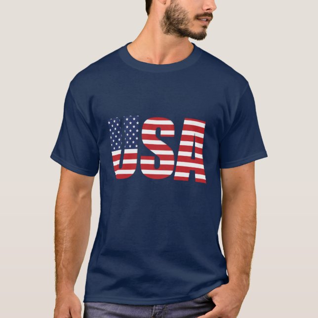 Drapeau masculin T-shirt USA (Devant)