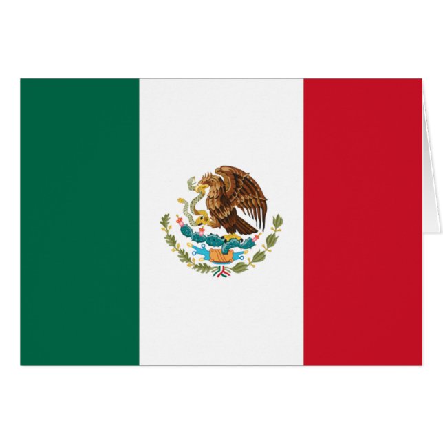 Drapeau mexicain de Bandera de México (Devant horizontal)