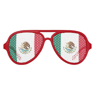 Drapeau mexicain Des lunettes de soleil amusantes