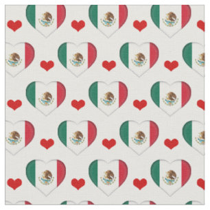 Drapeau mexicain et tissu du Coeur Rouge /Mexique