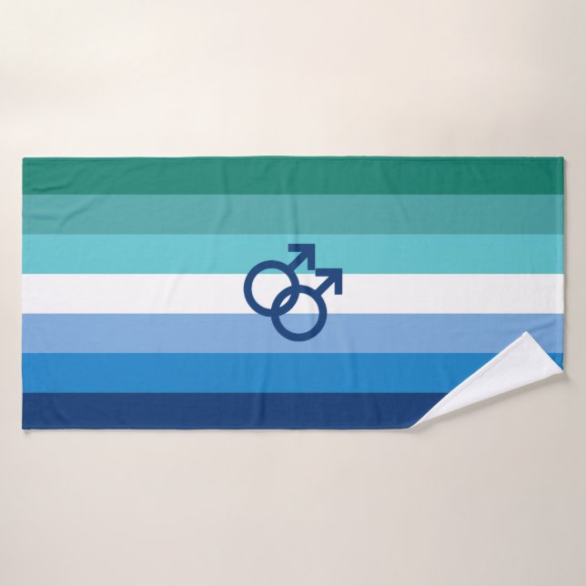 Drapeau MLM Gay Male Pride (Serviette de bain)