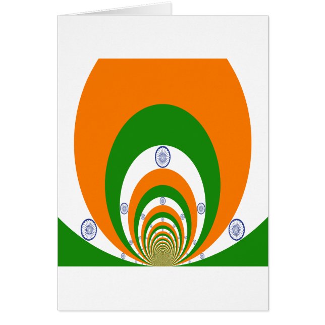 Drapeau national de l'Inde couleurs Kaleidoscope (Devant)