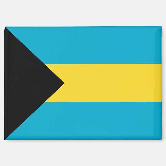 Drapeau national des Bahamas aimant rectangle (Recto)