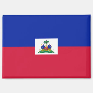 Drapeau national d'Haïti aimant rectangle