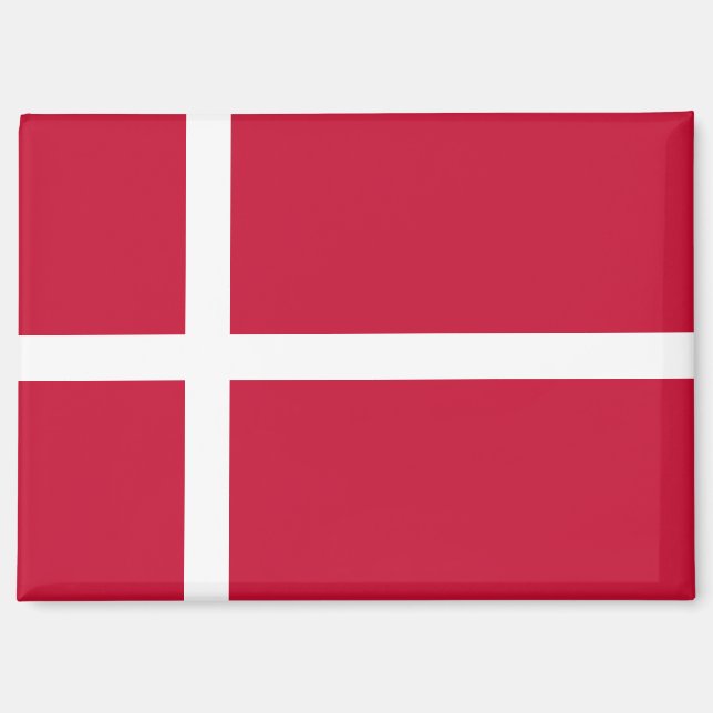 Drapeau national du Danemark Aimant rectangle (Recto)