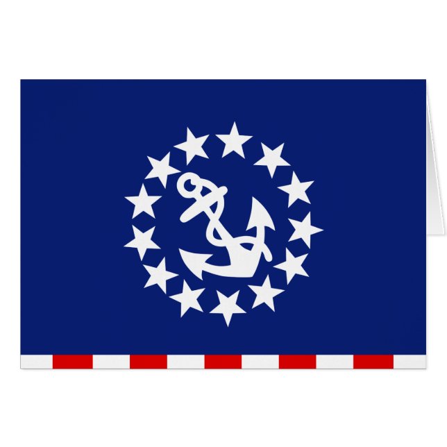 Drapeau nautical américain du yacht (Devant horizontal)