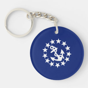 Drapeau Nautique Américain Ancre Étoiles Bleu