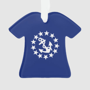 Drapeau Nautique Américain Décor bleu marine
