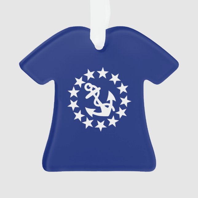 Drapeau Nautique Américain Décor bleu marine (devant)