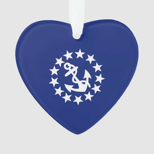 Drapeau Nautique Américain Décor bleu marine (devant)