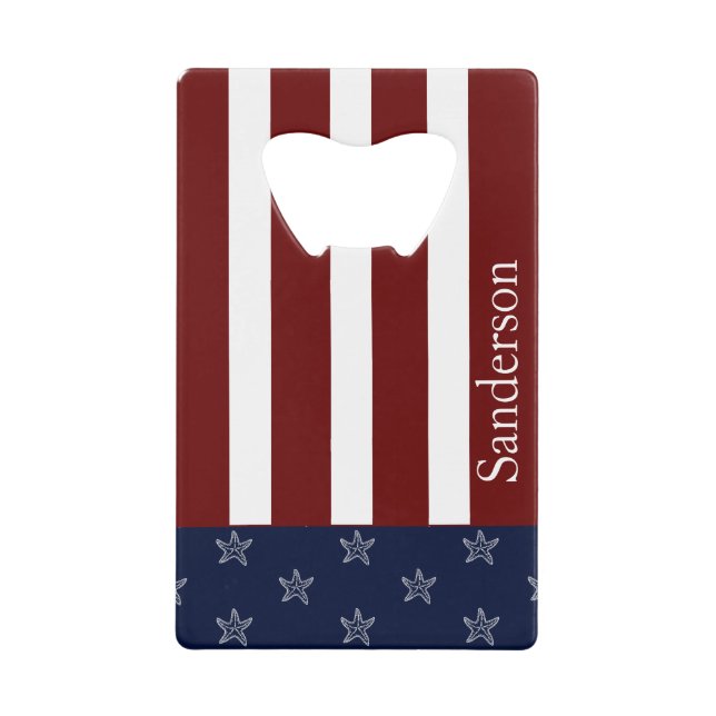 Drapeau Nautique Américain Rouge Bleu Bleu Amier (Devant)