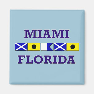 Drapeau nautique de Miami - aimant