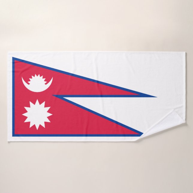 Drapeau népalais (Serviette de bain)